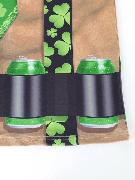 3D Four-leaf Clover Belt Printed Short Sleeve T-shirt