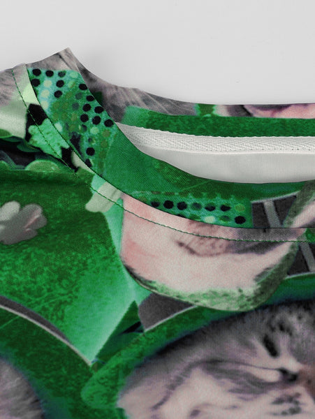 Animal Printed Pullover Sweatshirt