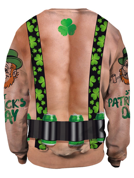 3D Cartoon Printed Pullover Sweatshirt