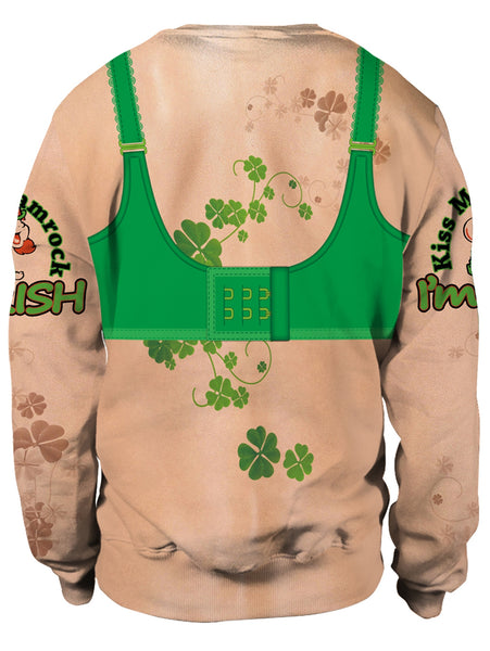 3D Bra Printed Pullover Sweatshirt