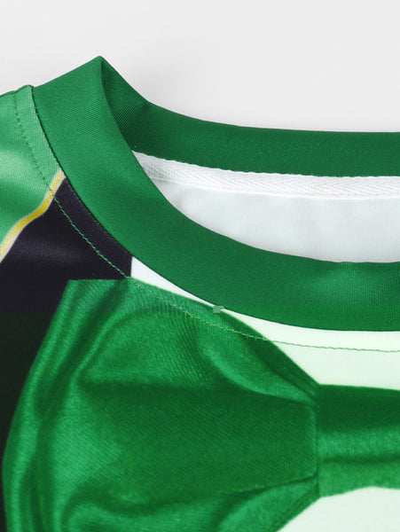 3D Four-leaf Clover Printed Pullover Sweatshirt