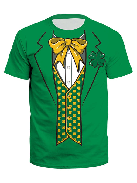 3D Bowknot Printed Short Sleeve Tee