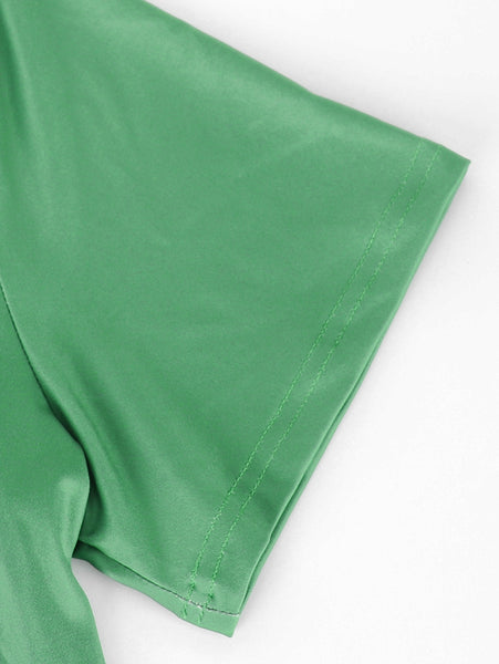 3D Bowknot Printed Short Sleeve Tee