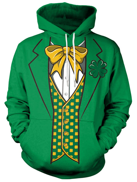 3D Bowknot Printed Pullover Hoodie