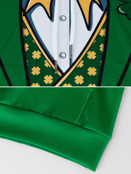 3D Bowknot Printed Pullover Hoodie