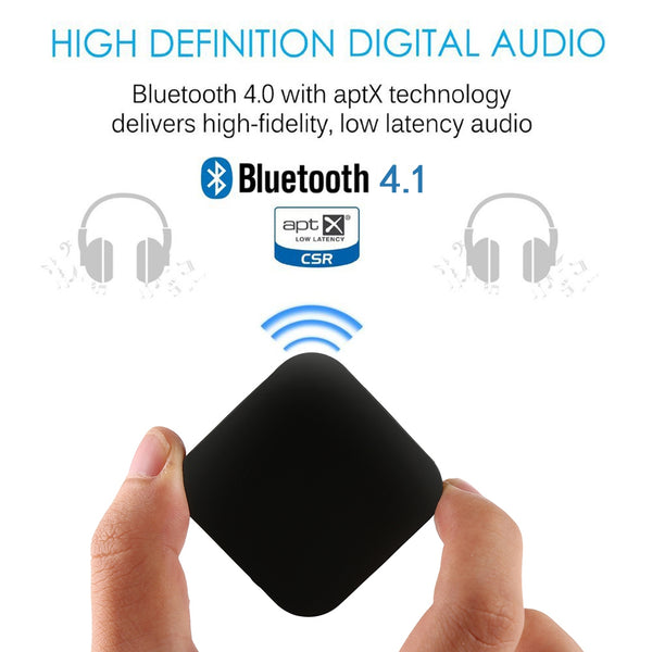 The bluetooth adapter receives the emitter