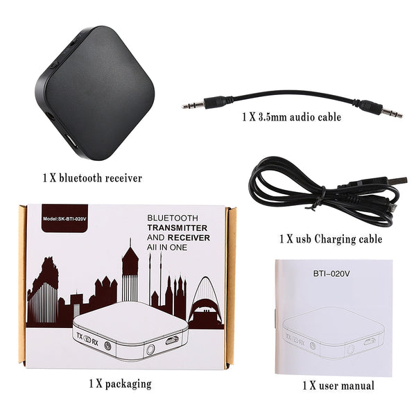 The bluetooth adapter receives the emitter