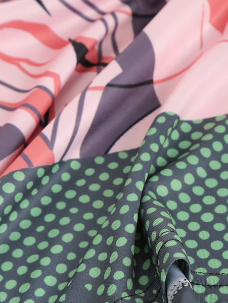 Faux Strape Belly Dots Print Casual Short Sleeves T-shirt