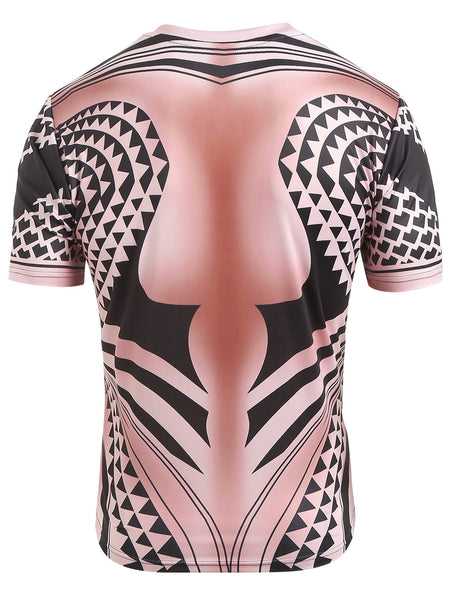 Tattoos Nake Belly Print Short Sleeves T-shirt