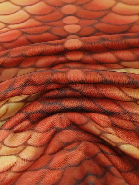 Fish Scales Printed Casual Short Sleeves T-shirt