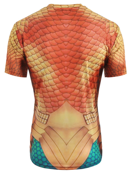 Fish Scales Printed Casual Short Sleeves T-shirt