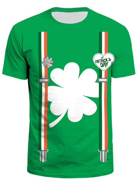 Clover Striped Print Tee