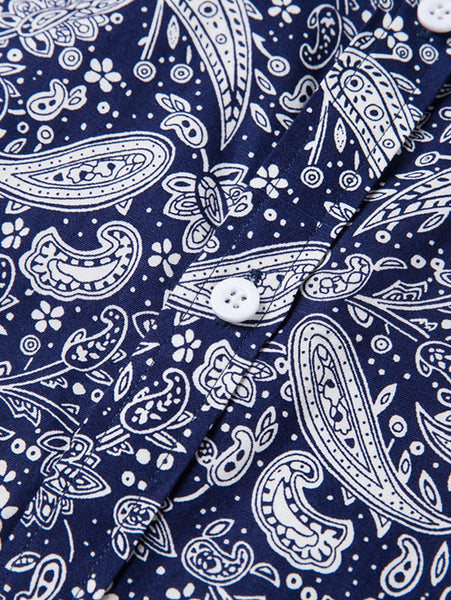 Button Up Longline Printed Shirt