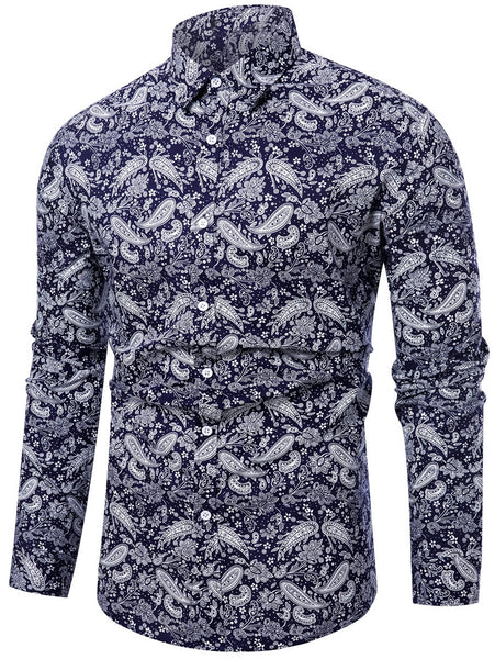 Button Up Longline Printed Shirt