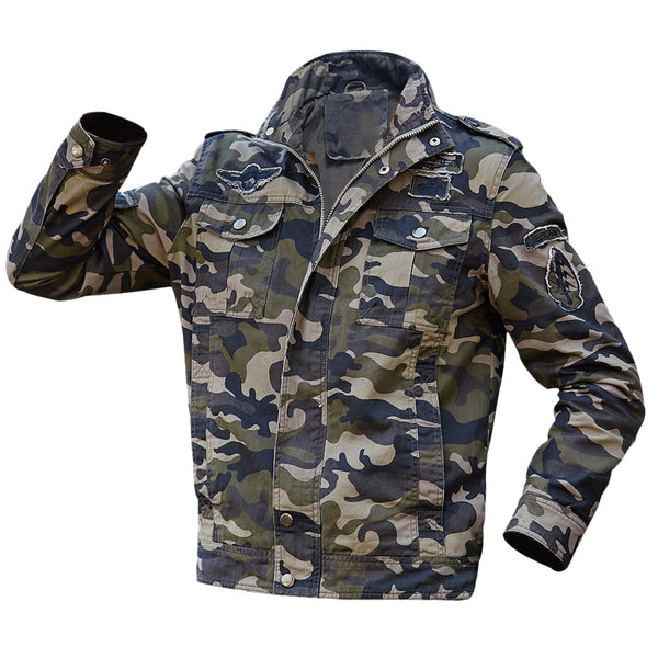 Appliques Camouflage Printed Jacket