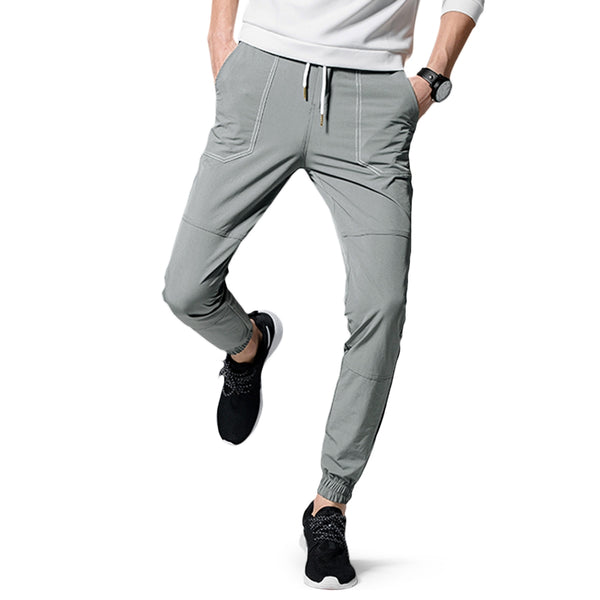 Drawstring Solid Color Jogger Pants