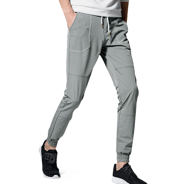 Drawstring Solid Color Jogger Pants