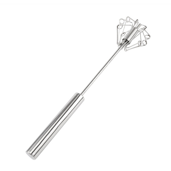Kitchen Semi-automatic Stainless Steel Rotary Egg Beater Whisk