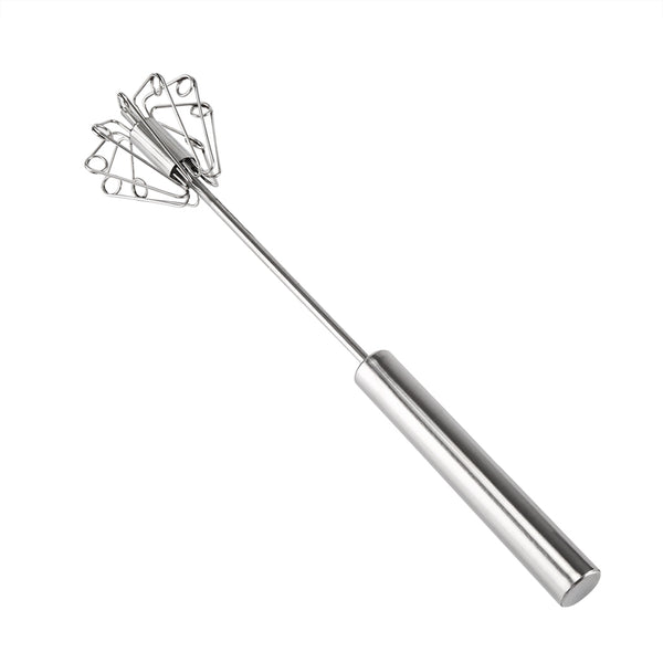 Kitchen Semi-automatic Stainless Steel Rotary Egg Beater Whisk