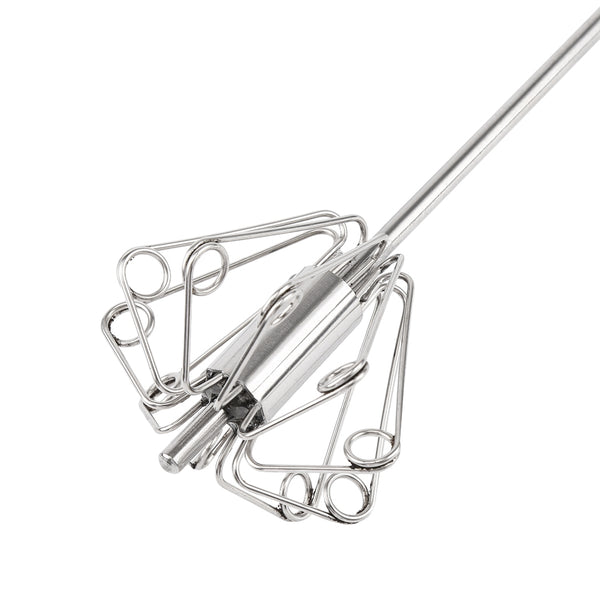 Kitchen Semi-automatic Stainless Steel Rotary Egg Beater Whisk