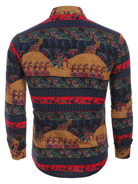 Ethnic Tribal Print Long Sleeves Shirt