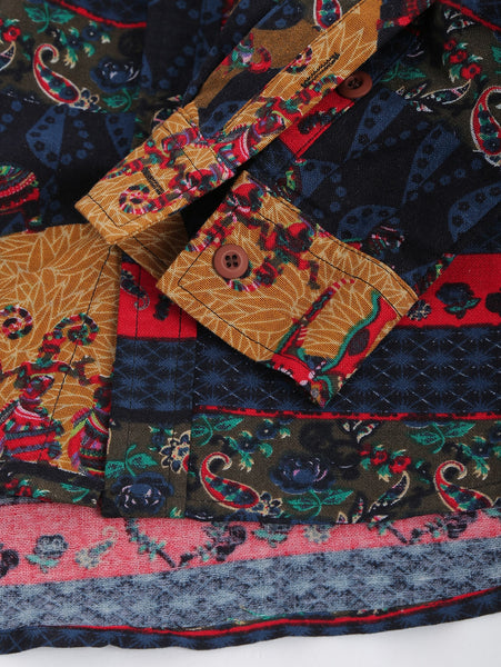 Ethnic Tribal Print Long Sleeves Shirt