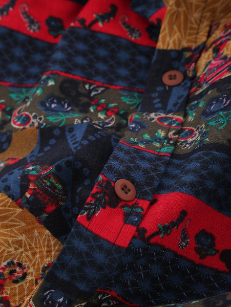 Ethnic Tribal Print Long Sleeves Shirt