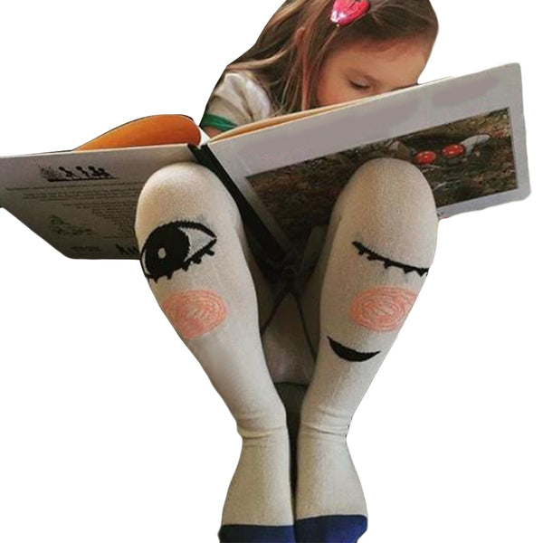 Kids Baby Girls Cotton Warm Big Eyes Tights Stockings Pantyhose Socks