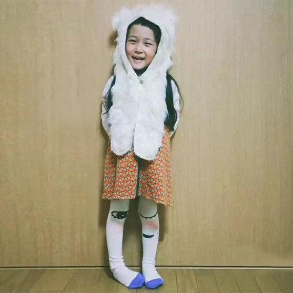 Kids Baby Girls Cotton Warm Big Eyes Tights Stockings Pantyhose Socks