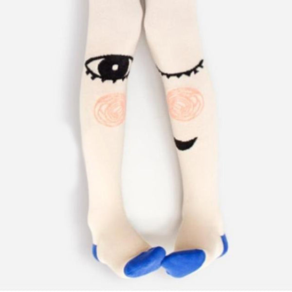 Kids Baby Girls Cotton Warm Big Eyes Tights Stockings Pantyhose Socks