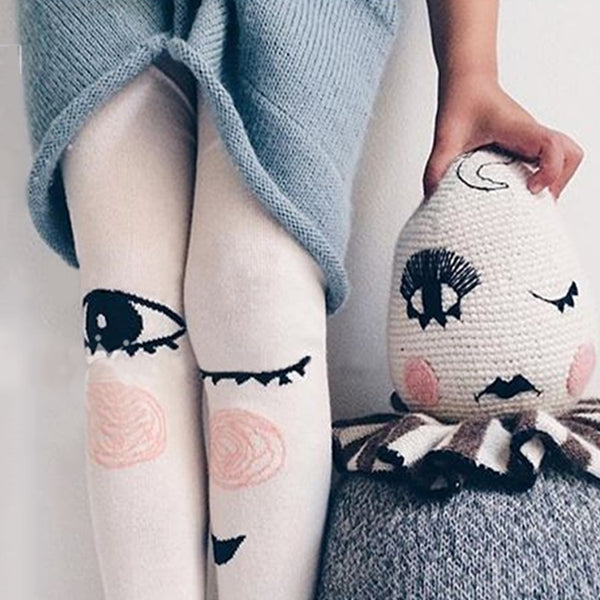 Kids Baby Girls Cotton Warm Big Eyes Tights Stockings Pantyhose Socks
