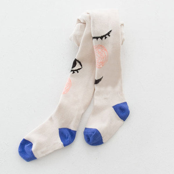 Kids Baby Girls Cotton Warm Big Eyes Tights Stockings Pantyhose Socks