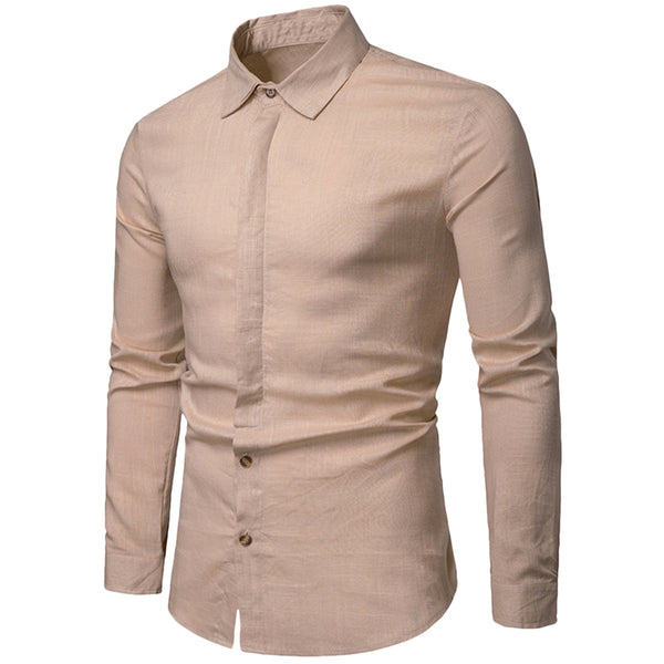 Solid Hem Curved Breathable Long Sleeve Shirt