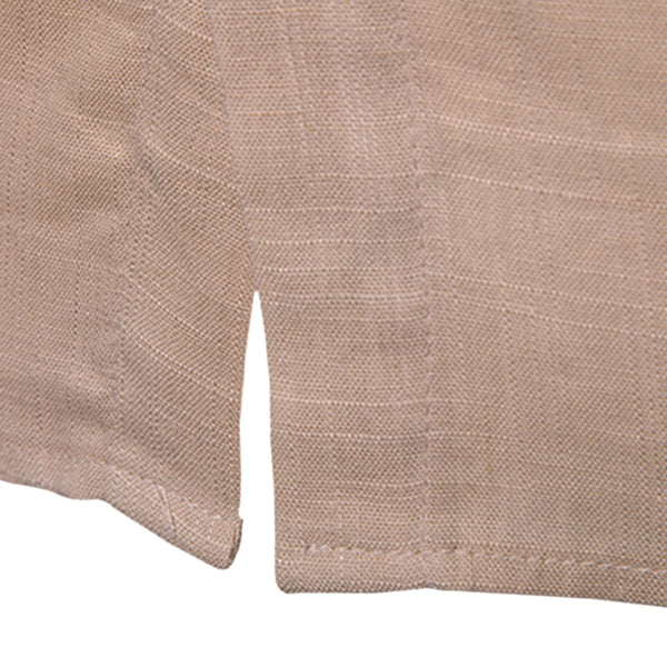 Solid Hem Curved Breathable Long Sleeve Shirt