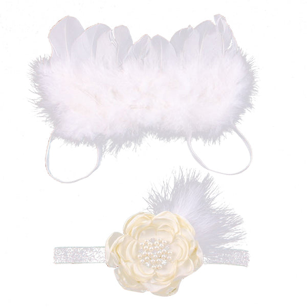 Angel Feather Wings For Newborn Infant Baby Photo Props Party Costume Dress