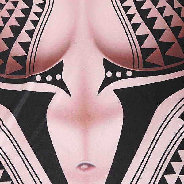 Tattoos Nake Belly Print Short Sleeves T-shirt