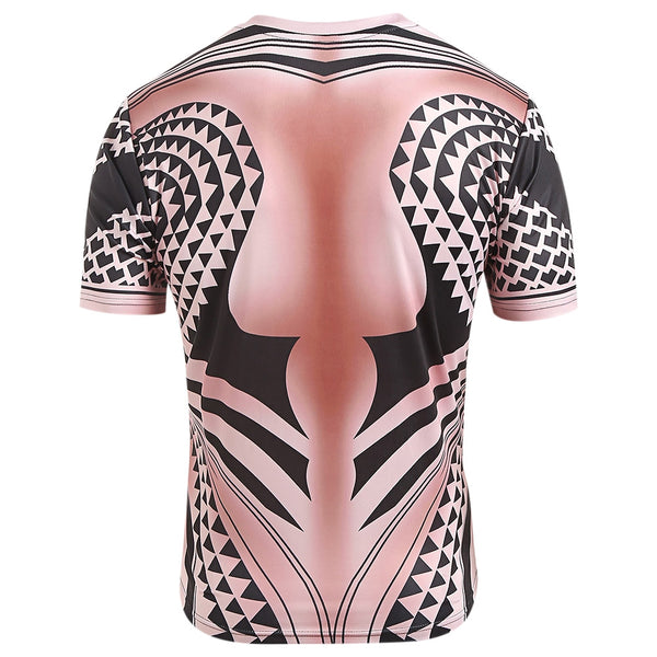 Tattoos Nake Belly Print Short Sleeves T-shirt