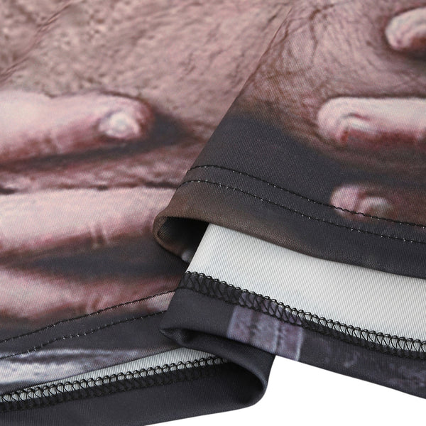 Chest Hair 3D Print Short Sleeves T-shirt