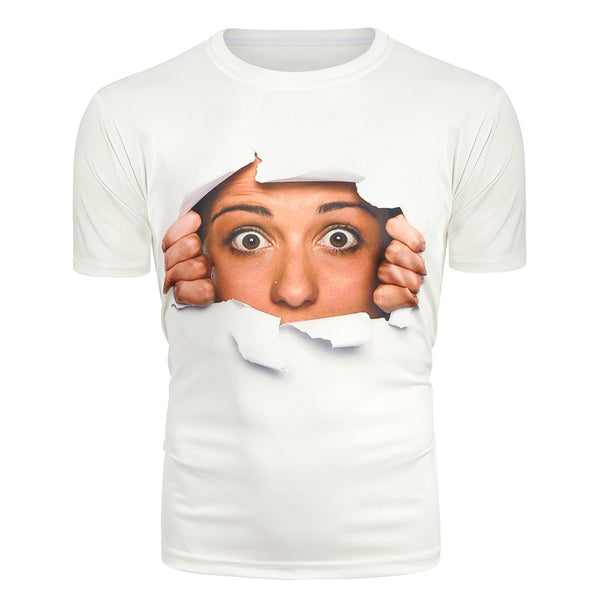 3D Face Print Tee