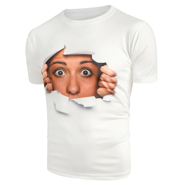 3D Face Print Tee