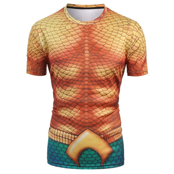 Fish Scales Printed Casual Short Sleeves T-shirt