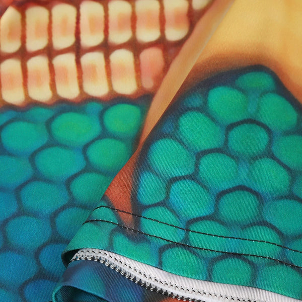 Fish Scales Printed Casual Short Sleeves T-shirt