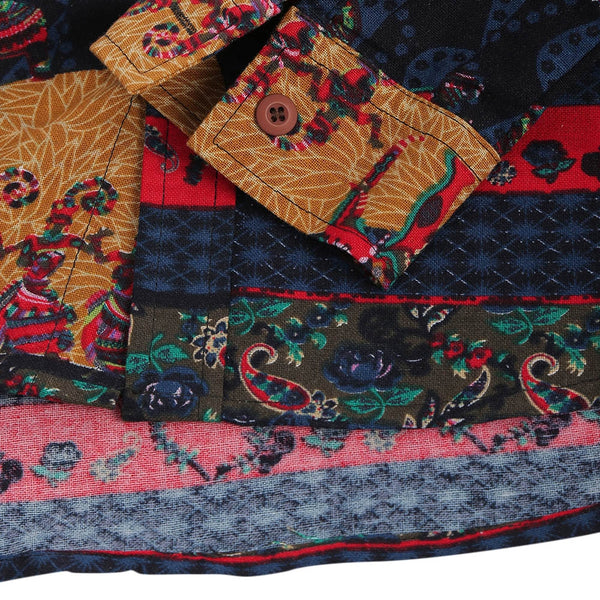 Ethnic Tribal Print Long Sleeves Shirt