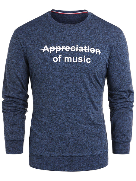 Letters Print Long Sleeve T-shirt