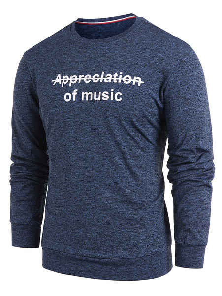 Letters Print Long Sleeve T-shirt