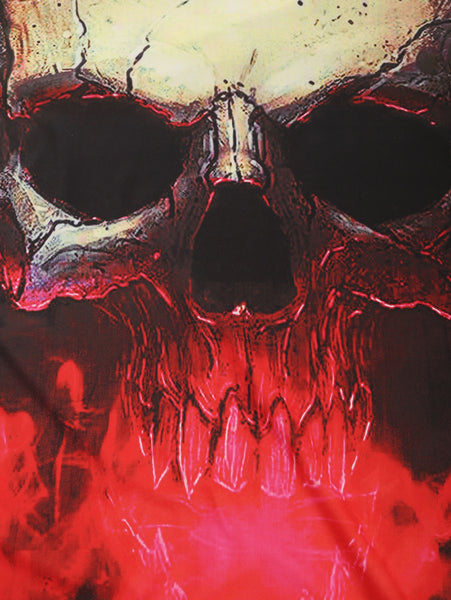 3D Skull Print Short Sleeves Tee