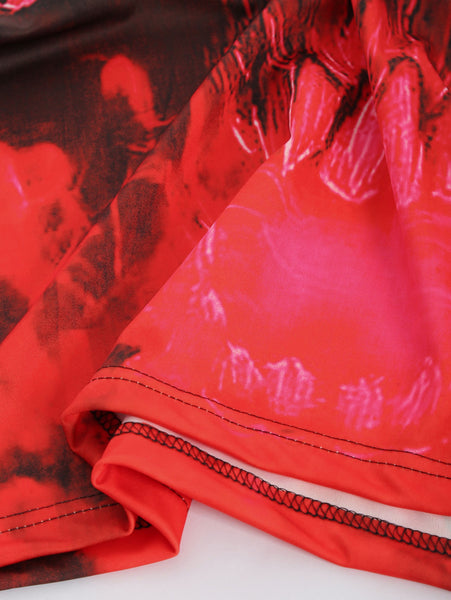 3D Skull Print Short Sleeves Tee