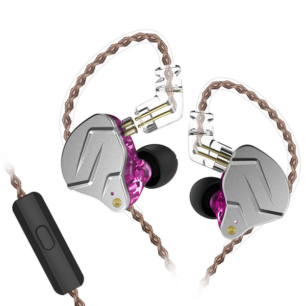 KZ ZSN pro Headphones Quad-core Moving Iron Double Circle Diy Custom Wireless  Call Sports