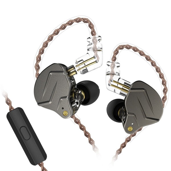 KZ ZSN pro Headphones Quad-core Moving Iron Double Circle Diy Custom Wireless  Call Sports