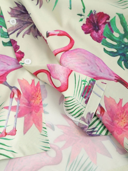 Animal Fruit Print Short Sleeves Shirt For Men